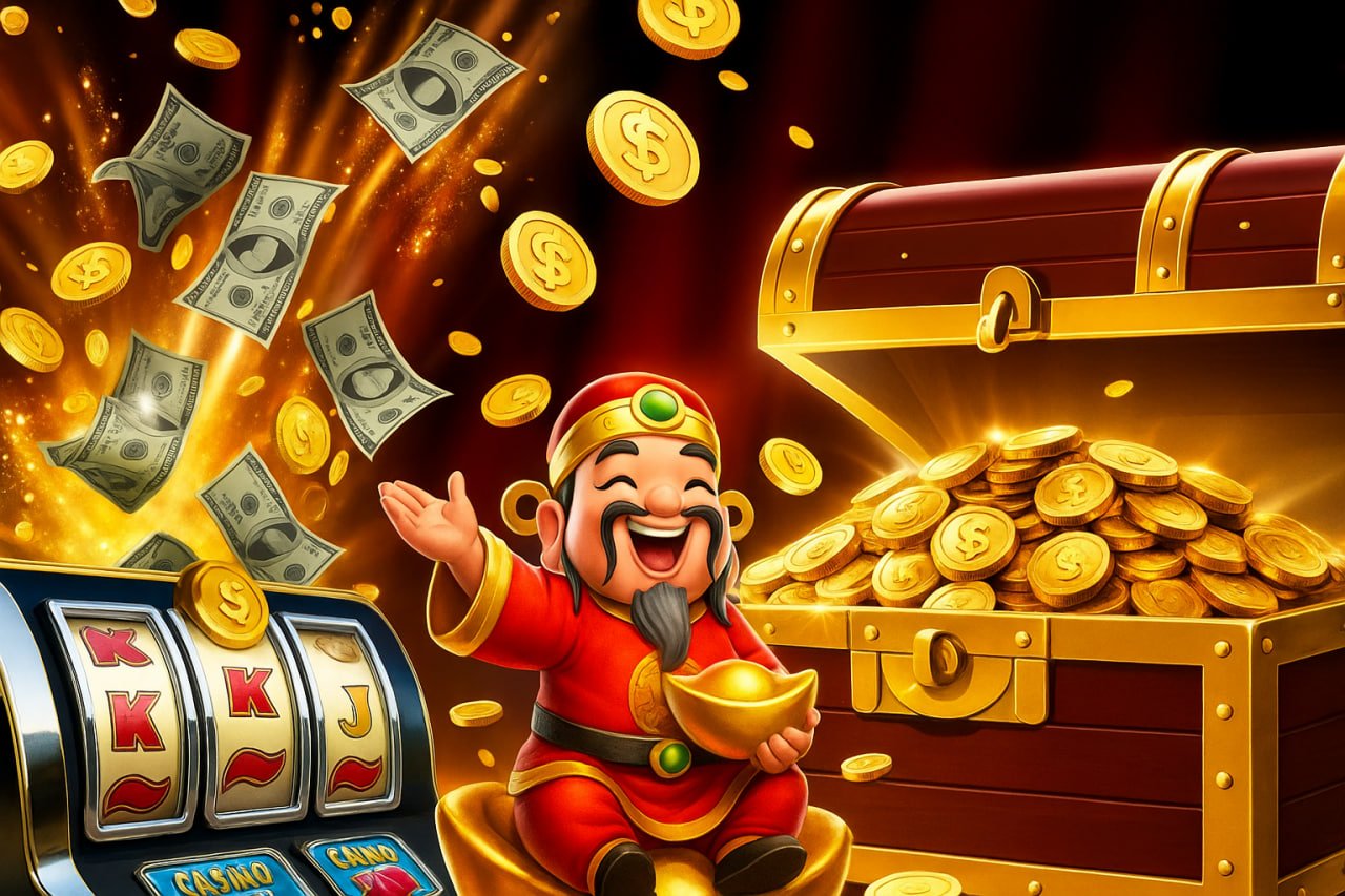 Vòng quay slot nổ hũ win98 với hiệu ứng jackpot nổ sáng rực rỡ